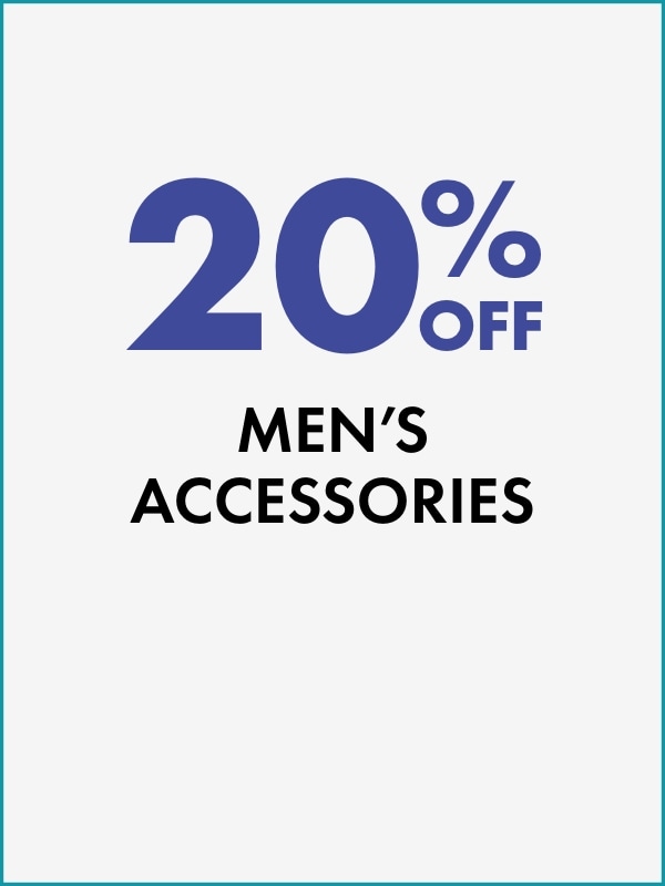 20% OFF Men's Accessories