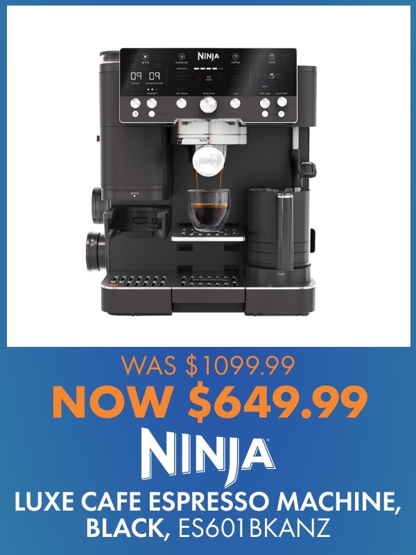 WAS $1,099.99, NOW $649.99 — Ninja Luxe Cafe Espresso Machine, Black, ES601BKANZ