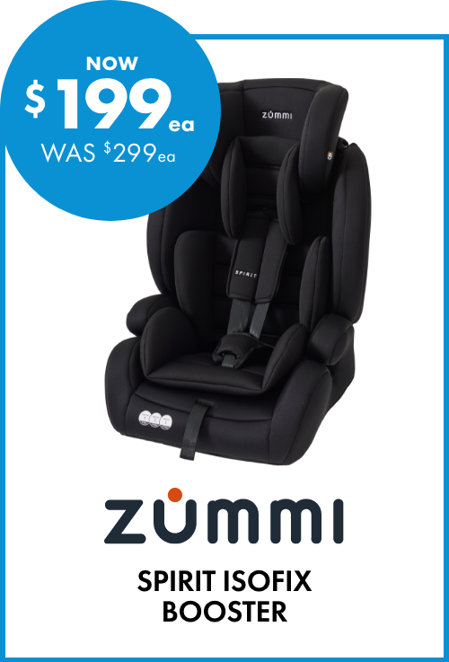 NOW $199ea Spirit Isofix Booster by Zummi