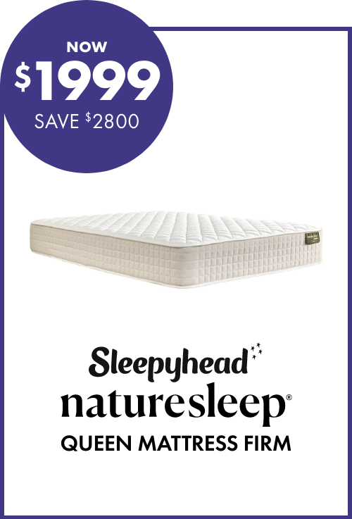 NOW $1999 SAVE $2800 Sleepyhead Naturesleep Queen Mattress Firm