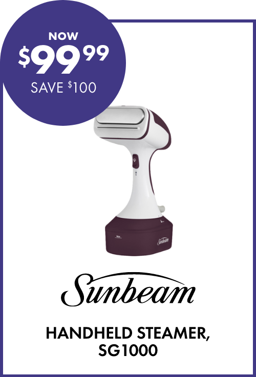 NOW $99.99 SAVE $100 Sunbeam Handheld Steamer, SG1000