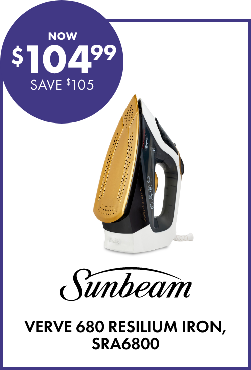 NOW $104.99 SAVE $105 Sunbeam Verve 680 Resilium Iron, SRA6800