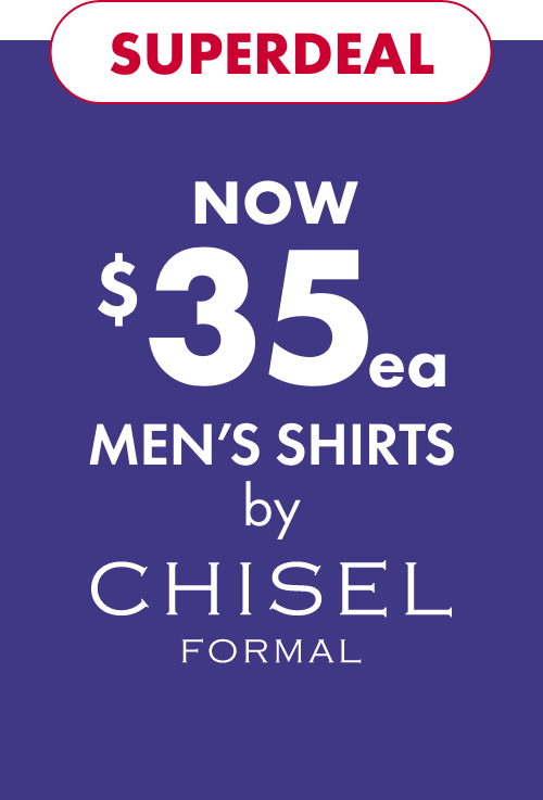 Superdeal Now $35ea Formal Shirts by Chisel.