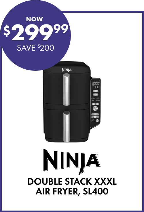 NOW $299.99 SAVE $200 Ninja Double Stack XXXL Air Fryer, SL400
