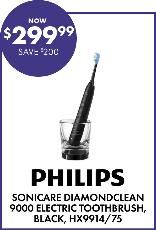 NOW $299.99 SAVE $200 Philips Sonicare DiamondClean 9000 Electric Toothbrush, Black, HX9914/75