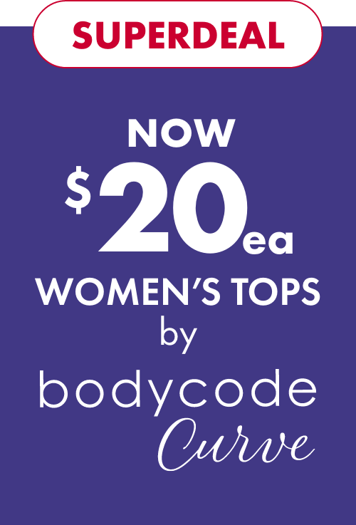 Superdeal Now $20ea Women's Tops by Bodycode Curve