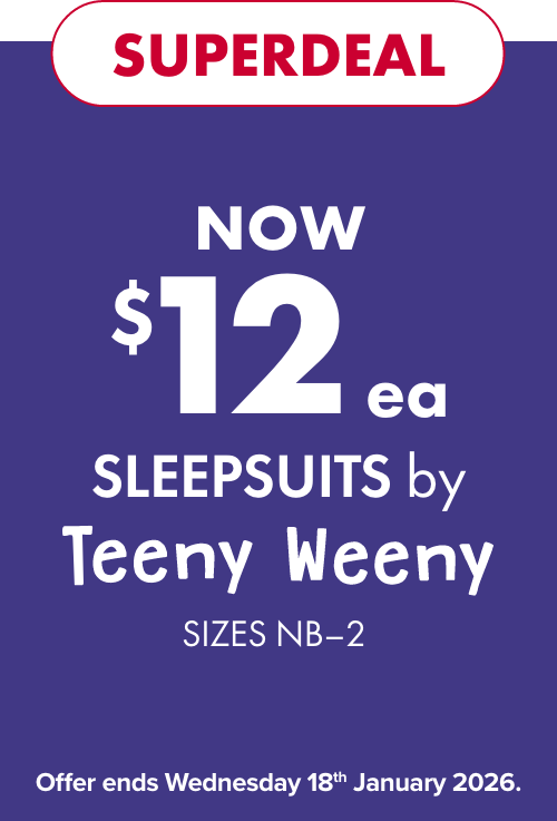 SUPERDEAL NOW $12ea Sleepsuits by Teeny Weeny