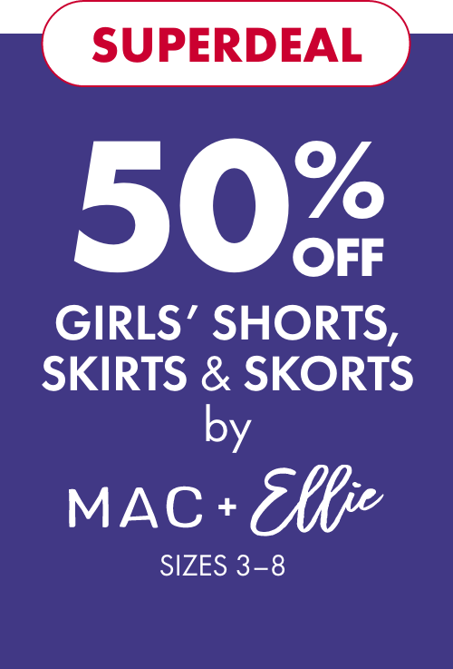 SUPERDEAL 50% OFF Girls' Shorts, Skirts & Skorts by Mac & Ellie