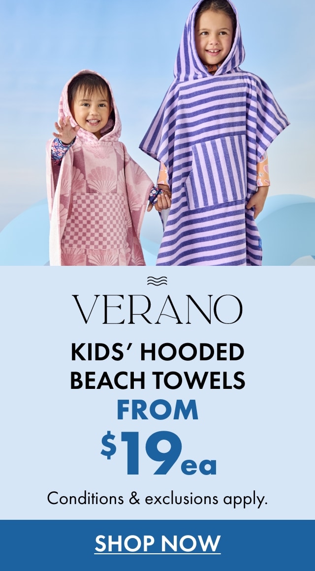 Verano Kids' Hooded Beach Towels FROM $19ea