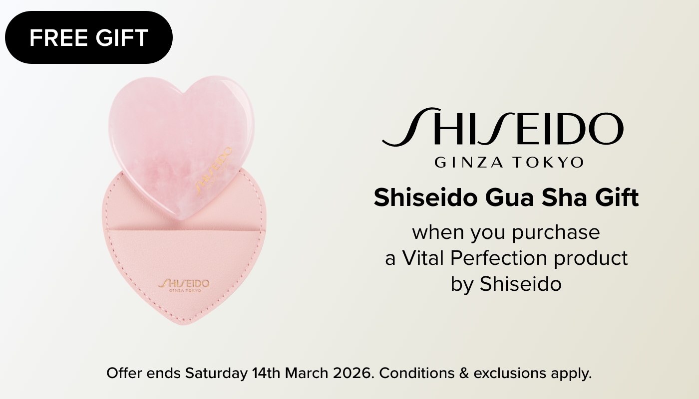 FREE GIFT Shiseido Gua Sha when you purchase a Shisedo Vital perfection product