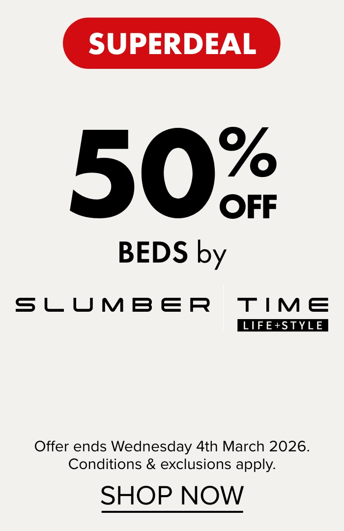 SUPERDEAL 50% OFF Beds by Slumber Time