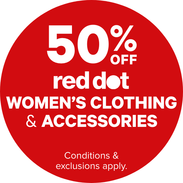 50% OFF Red Dot Women’s Clothing & Accessories