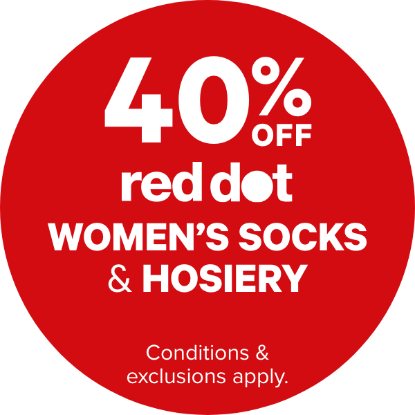 40% OFF Red Dot Women’s Socks & Hosiery