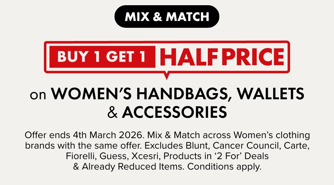 Buy 1 Get 1 Half Price on Women's Handbags, Wallets & Accessories