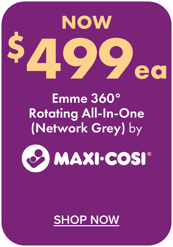 NOW $499ea Emme 360 Rotating All in One by Maxi-Cosi  (Network Grey)