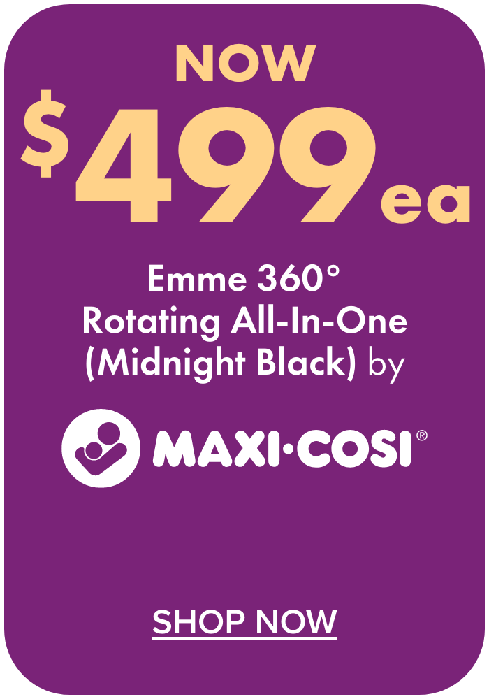 NOW $$499ea Emme 360° Rotating All in One by Maxi-Cosi  (Midnight Black)