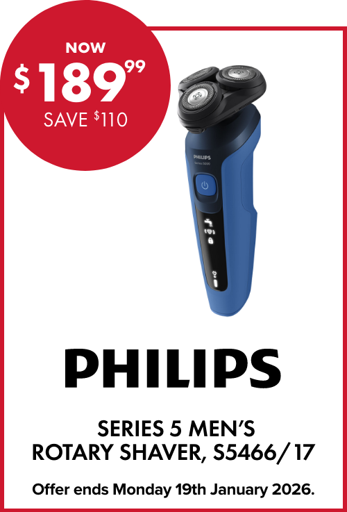 NOW $189.99 SAVE $110 Philips Series 5 Men's Rotary Shaver, S5466/17