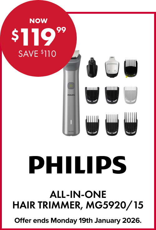NOW $119.99 SAVE $110 Philips All-In-One Hair Trimmer, MG5920/15