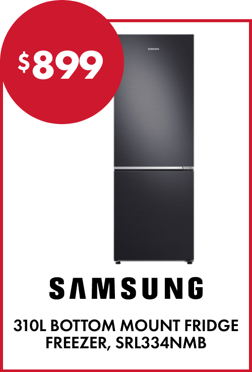 Samsung 310L Bottom Mount Fridge Freezer, SRL334NMB