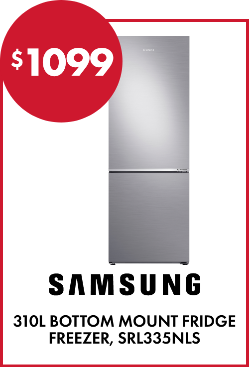Samsung 310L Bottom Mount Fridge Freezer, SRL335NLS