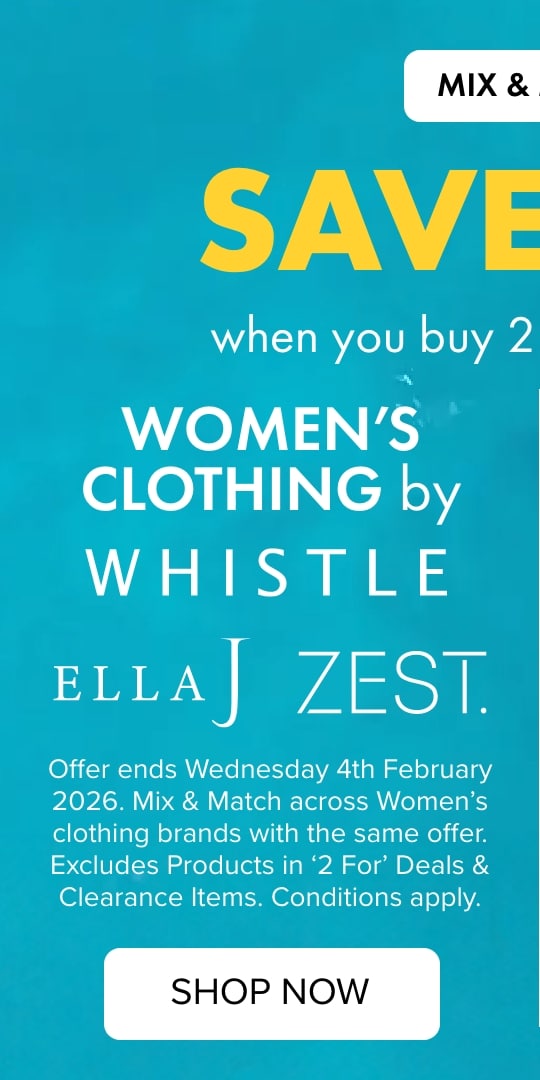 Mix & Match Save 30% when you buy 2 or more items of Women's Clothing by Whistle, Zest & Ella J