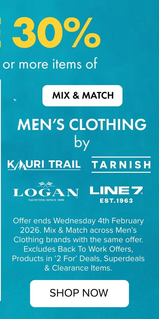 Mix & Match Save 30% Mens Clothing
