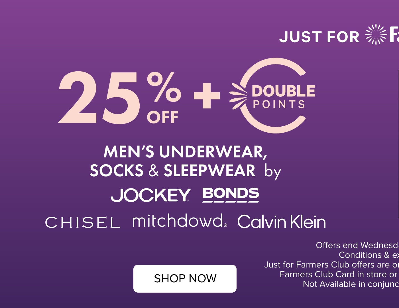 25% OFF Mens Underwear