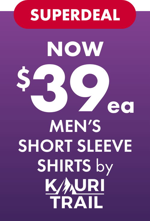 Now $39ea Men's Short Sleeve Shirts by Kauri Trail