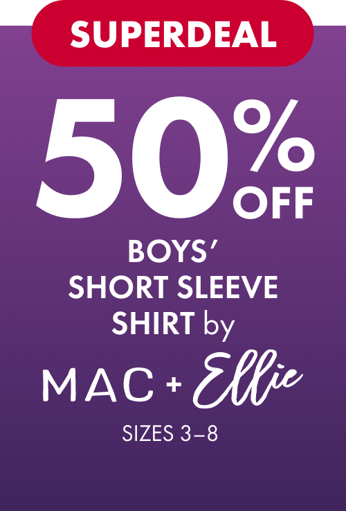 50% OFF Boys' Short Sleeve Shirts by Mac & Ellie