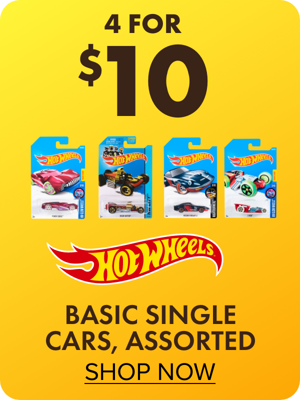 4 for $10 assorted Hot Wheels cars