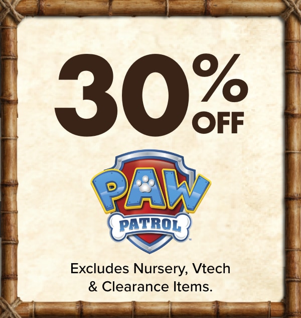 30% off Paw Patrol