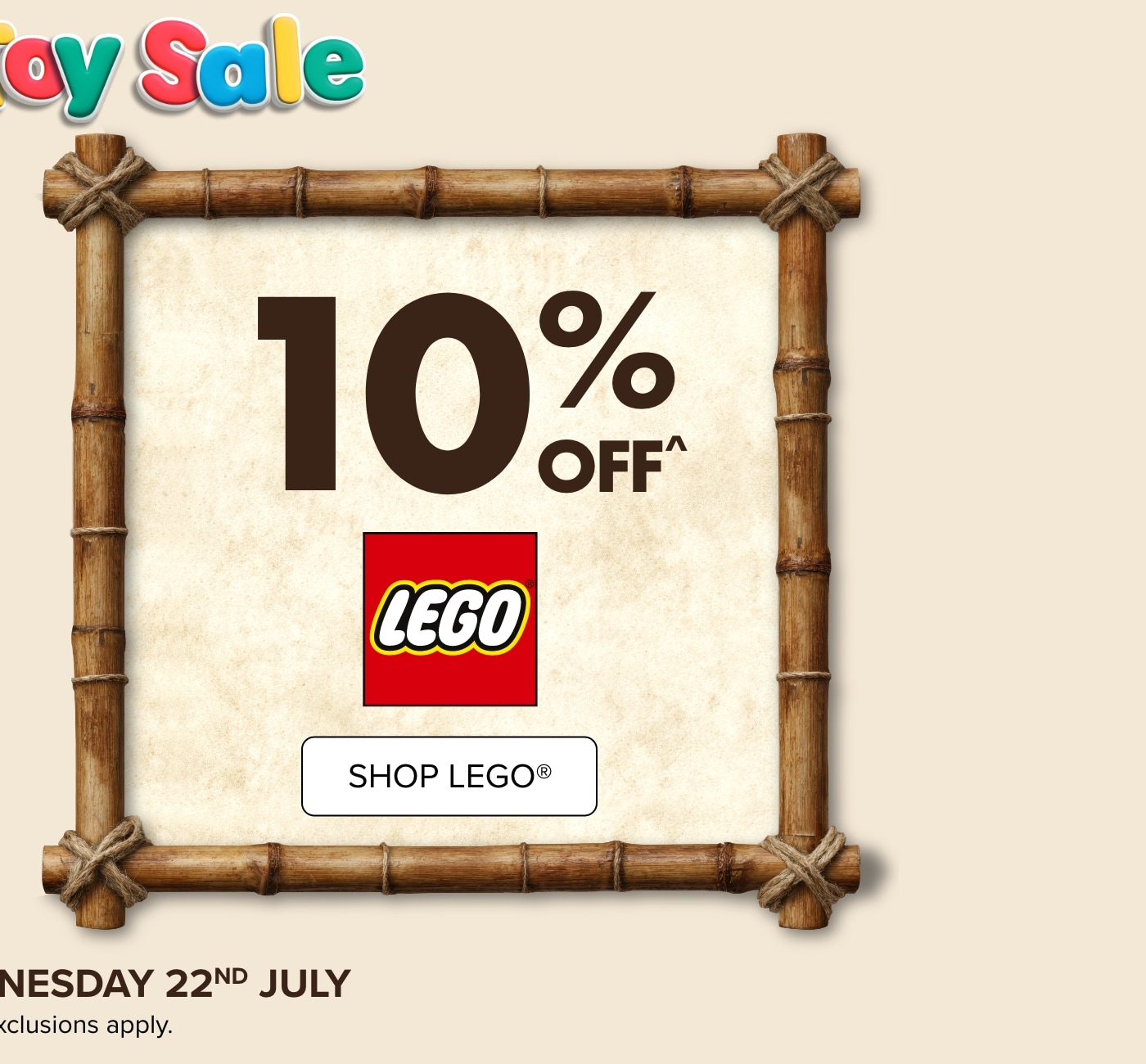10% OFF Lego