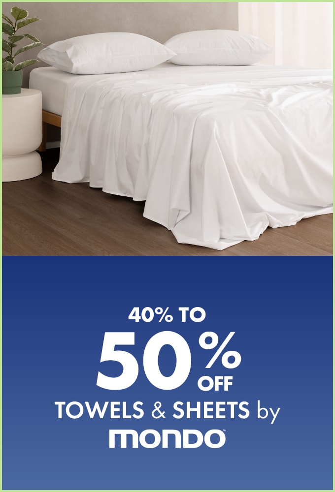 40%-50% off Towels & Sheets by Mondo