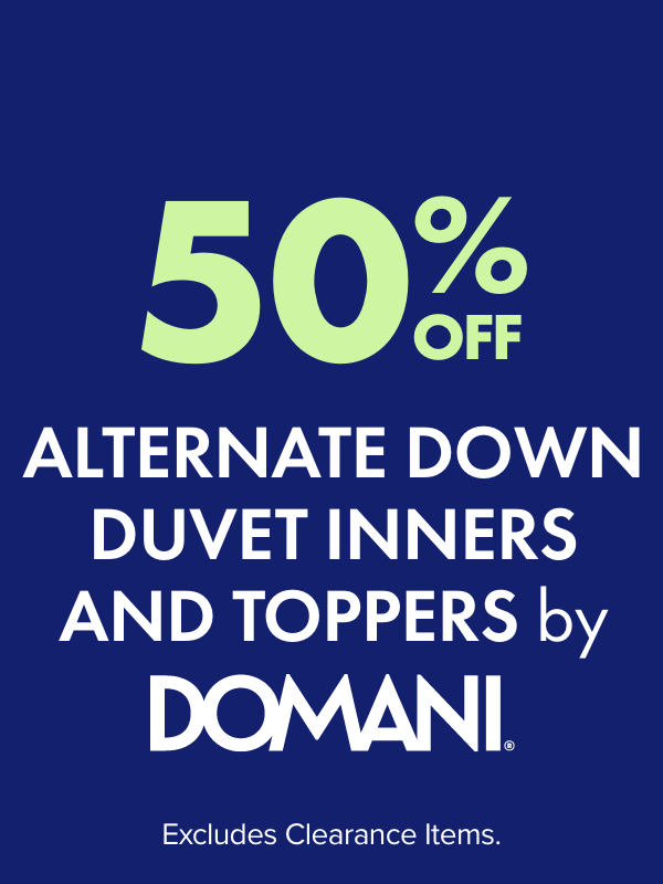 50% OFF Alternate Down Duvet Inners and Toppers by Domani