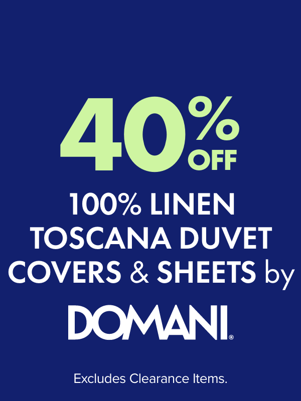 40% OFF 100% Linen Toscana Duvet Covers & Sheets by Domani