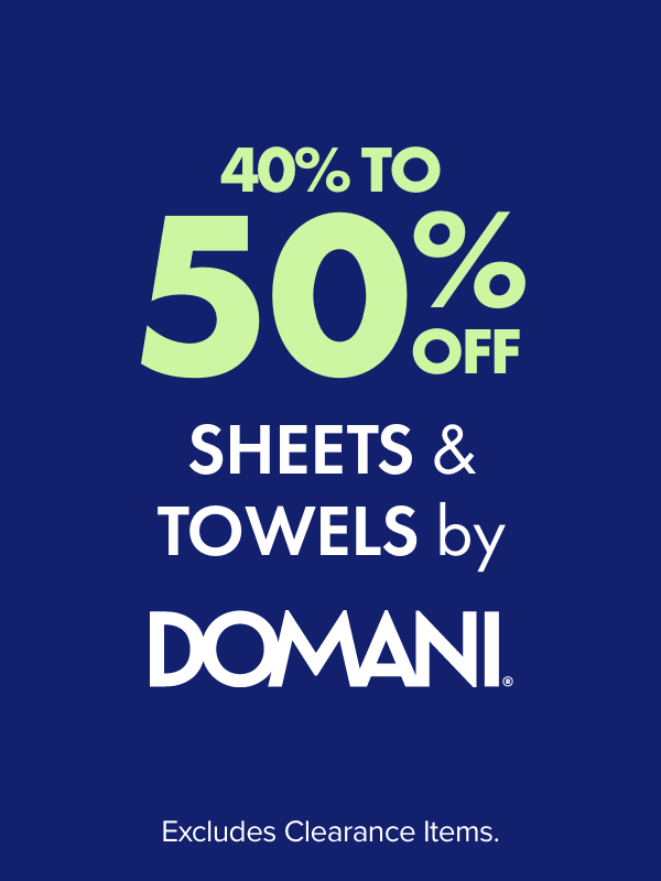 40% to 50% off Domani Sheets & Towels