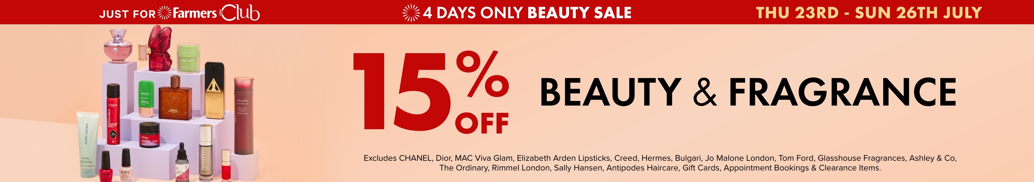 15% OFF Beauty & Fragrance