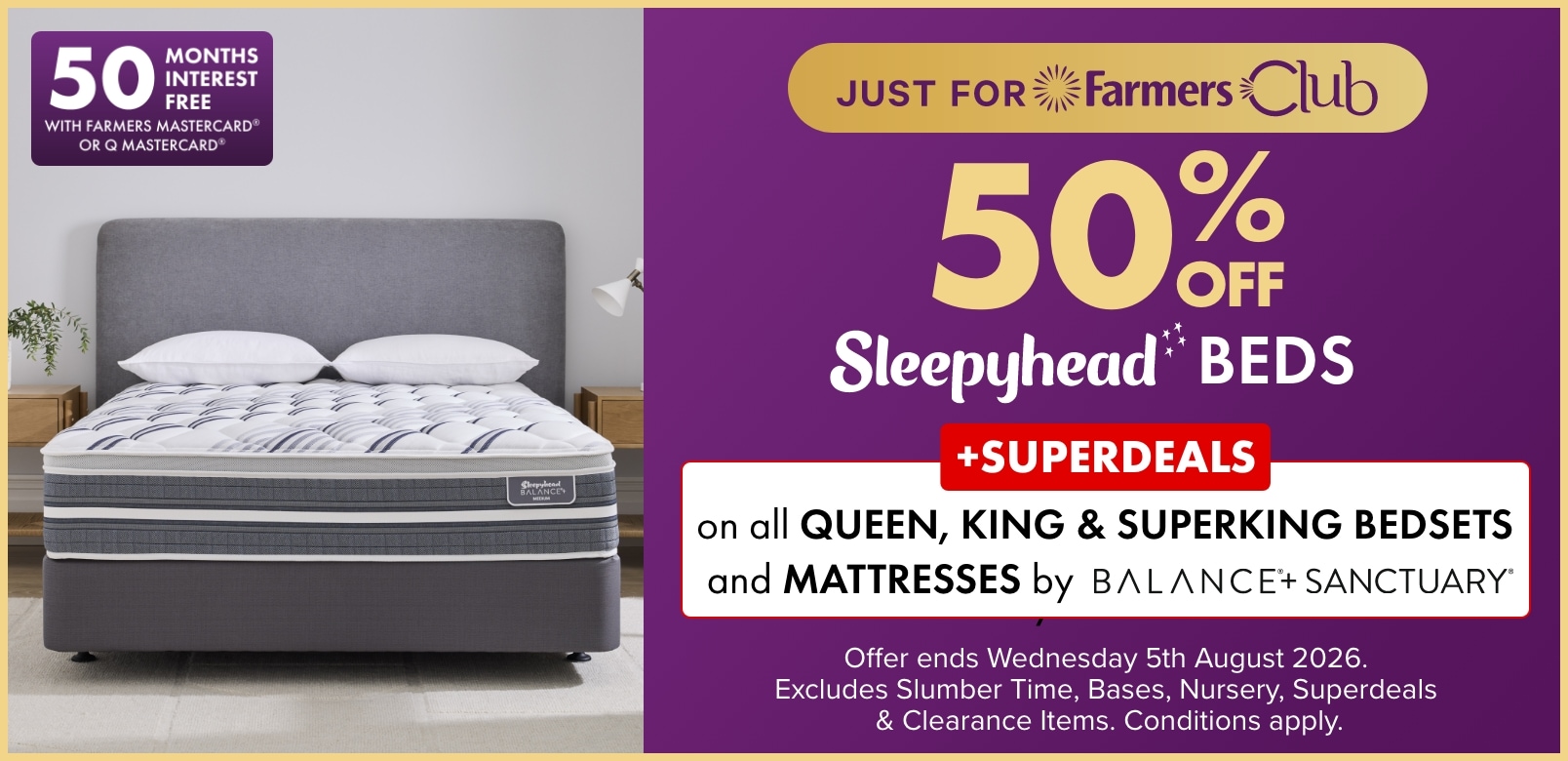 50% OFF Beds by Sleepyhead