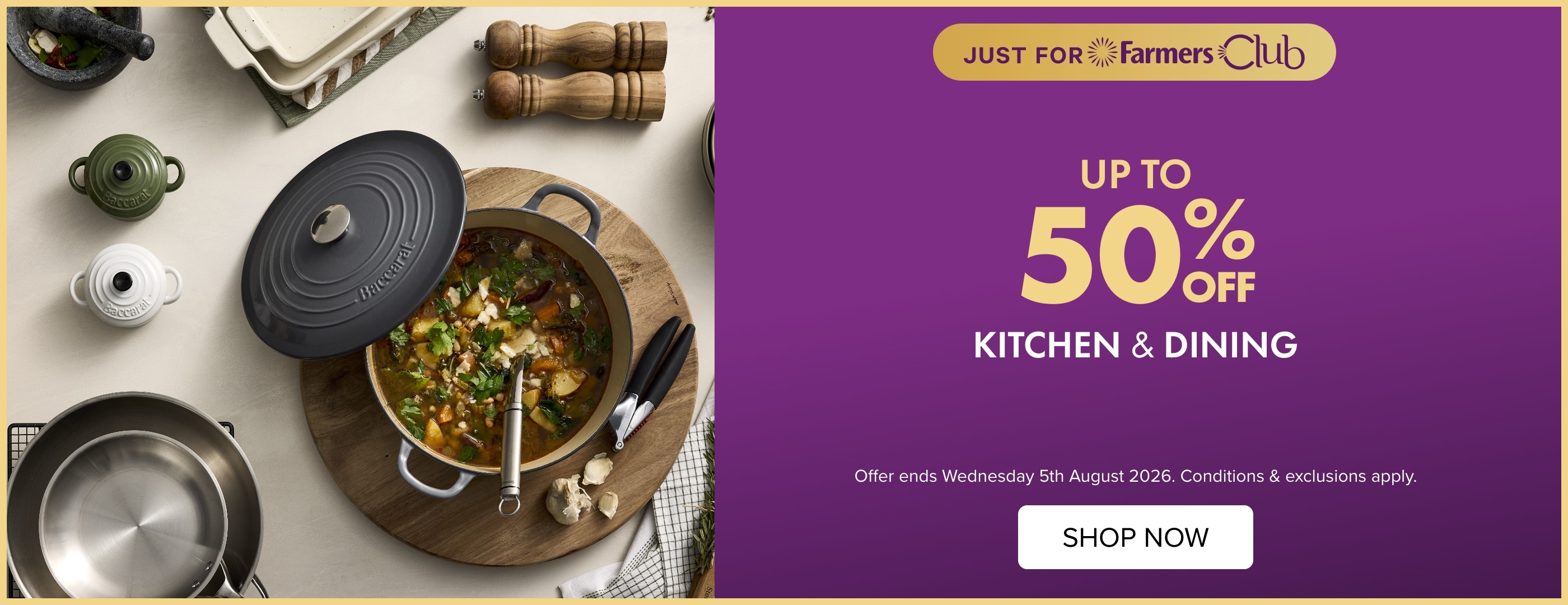 Up to 50% off Kitchen & Dining
