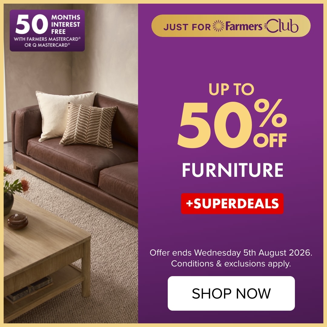 50MIFC Banner Up to 50% off Furniture Plus Superdeals