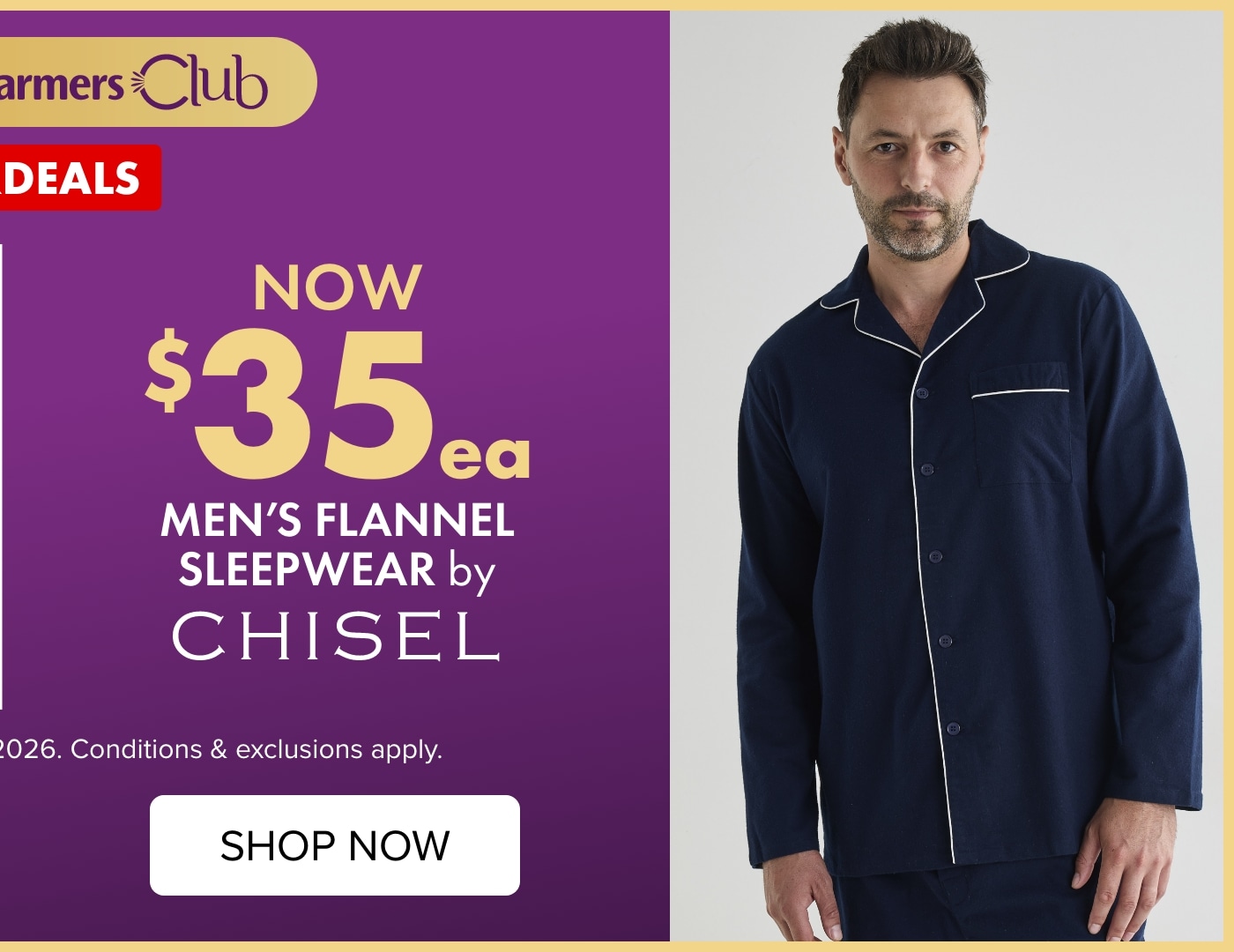 SUPERDEAL NOW $35ea Men's Flannel Sleepwear by Chisel