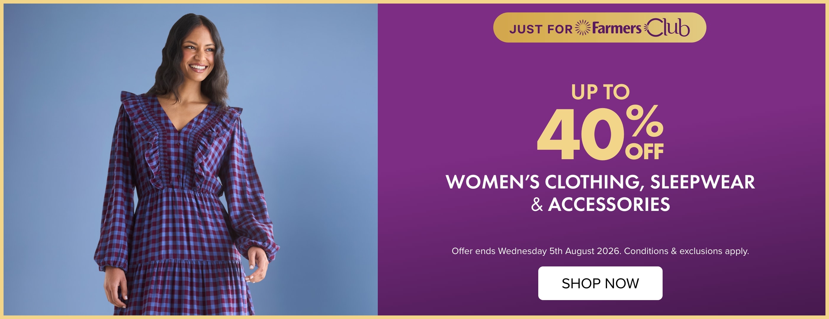 Up To 40% OFF Women's Clothing & Accessories