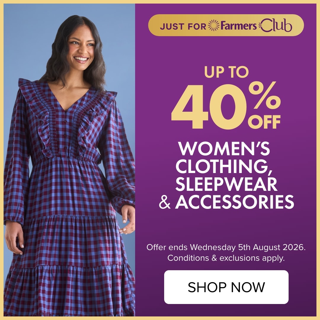 Up to 40% off Women's Clothing, Sleepwear & Accessories