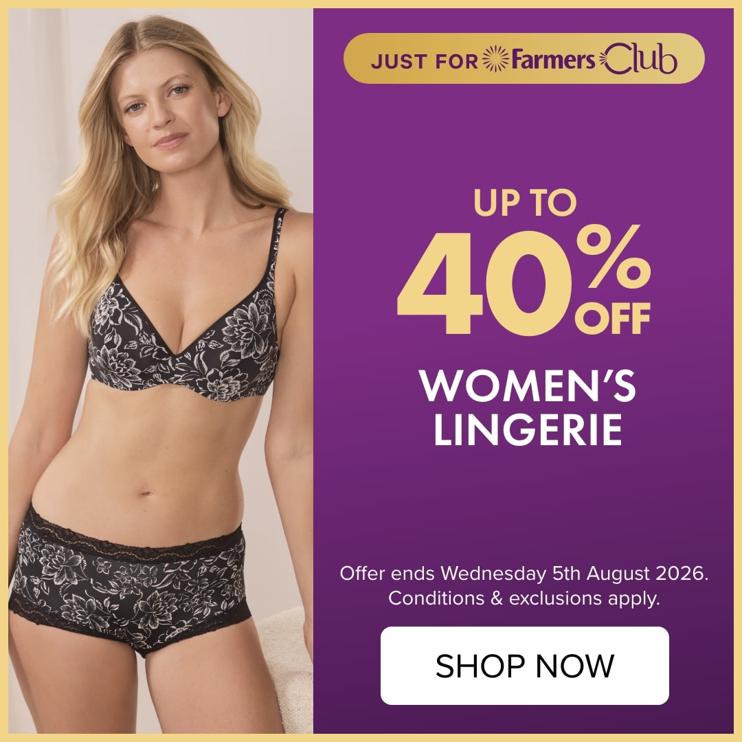 Up to 40% off Women's Lingerie