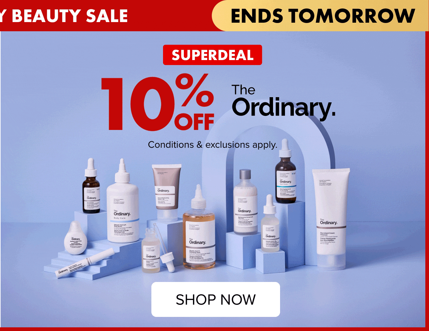 4 DAYS ONLY BEAUTY SALE 15% off The Ordinary