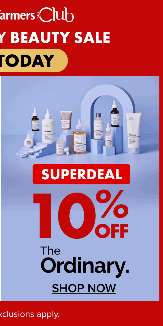 4 DAYS ONLY BEAUTY SALE 15% off The Ordinary