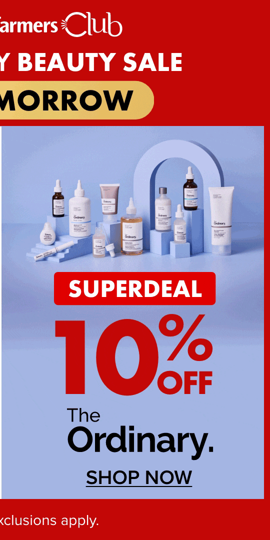 4 DAYS ONLY BEAUTY SALE 15% off The Ordinary