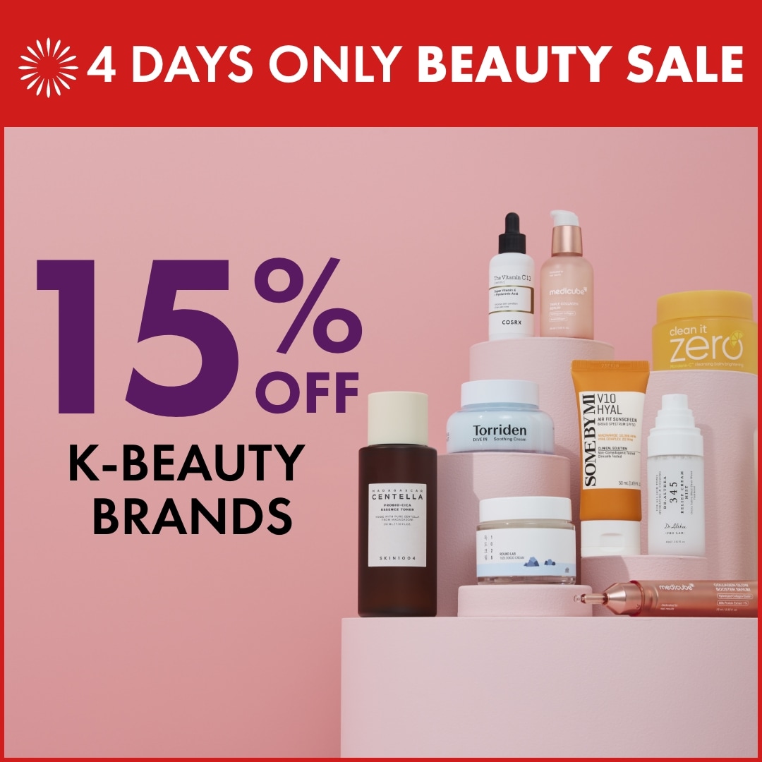 15% OFF K-Beauty Brands