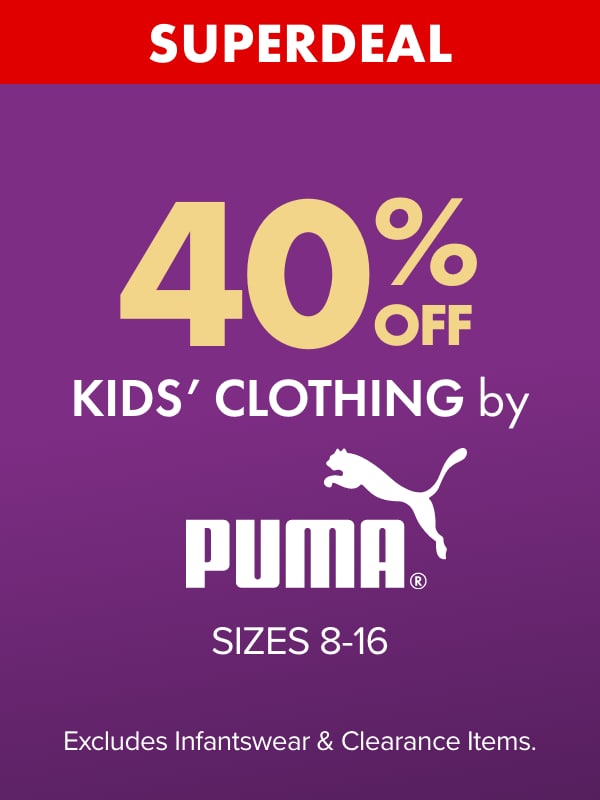 40% OFF Kids' Clothing by PUMA
