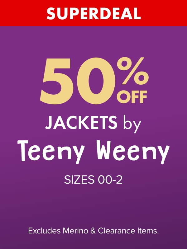 SUPERDEAL 50% OFF Jackets by Teeny Weeny Sizes 00-2